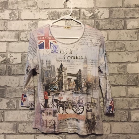 City of London Women's Long Sleeve Tee Size L - Picture 1 of 6